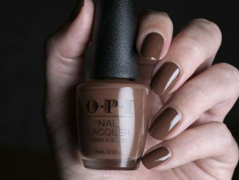 OPI Espresso your inner self is a brown creme nail polish from OPI's Downtown LA Fall 2021 collection Opi Espresso Your Inner Self, Nail Polish Shades, 2023 Nail, Inner Self, Popular Nails, Summer 2023, Espresso, Most Popular, Give It To Me