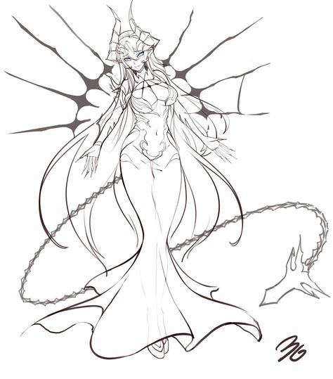 Elizeme Sketch, Demon Drawing Base, Goddess Pose Reference, Goddess Drawing Reference, Goddess Sketch, Elsword Lu, Goddess Drawing, Goddess Pose, Base Anime