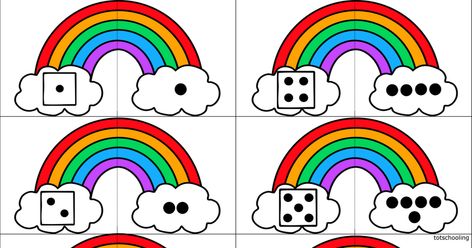 free_Rainbow Counting Puzzles.pdf Ece Activities, Spring Flower Crafts, Counting Puzzles, St Patrick Day Activities, Number Puzzles, Tot School, Number Sense, Spring Flower, Teacher Life