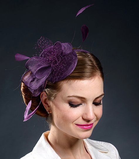 Purple+fascinator+for+weddings+Ascot+Derby+by+MargeIilane+on+Etsy Purple Fascinator, Derby Fashion, Derby Fascinator, Wedding Fascinators, Fascinator Hat, Derby Party, Fascinator Hats, Wedding Hats, Purple Wedding