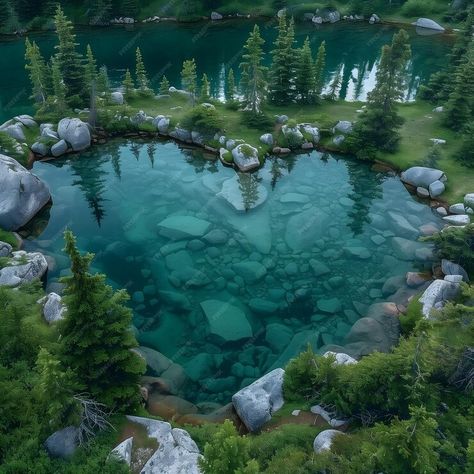 Premium Photo | Beautiful mountain lake with crystal clear turquoise water and green forest Mountain Crystal, Crystal Mountain, Photo Beautiful, Crystal Lake, Green Forest, Deep Forest, Mountain Lake, Turquoise Water, Beautiful Mountains