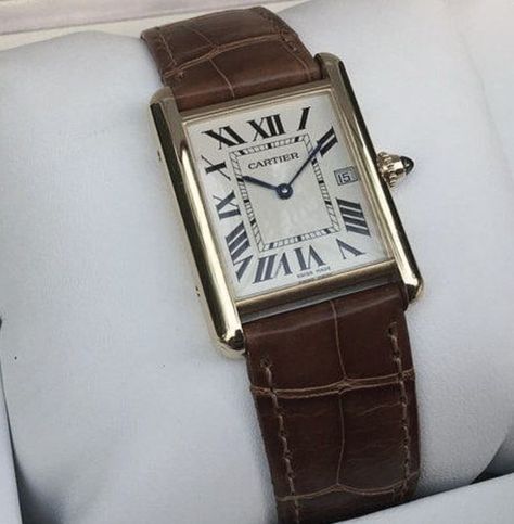 Cartier Watch Tank, Old Money Watch, Ella Harper, Paper Princess, Vintage Watches Women, Detailed Jewelry, Cartier Tank, Elegante Casual, Cartier Watch