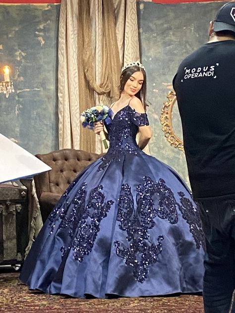 Midnight Blue 15 Dress, Dark Color Quinceanera Dresses, Quinceanera Dark Blue Dresses, Midnight Quinceanera Dresses, Dark Blue And Silver Quinceanera Dresses, Dark Quinceanera Dresses, Periwinkle Quince, Midnight Blue Quince, Midnight Blue Quinceanera Dresses