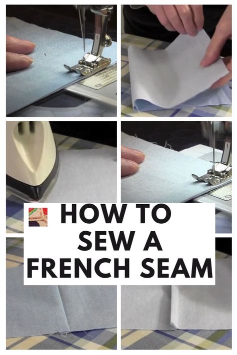 In this tutorial, learn how to make a French seam, hiding all raw edges, with the sewing machine. Sewing French Seams, How To Sew A French Seam, Fun Craft, French Seam, Clothes Crafts, Sewing Tips, How To Sew, Learn To Sew, Sewing Techniques