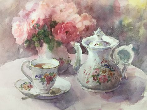 Photos To Paint Inspiration Photographs, Victorian Flower Painting, Vintage Artwork Paintings, Pastel Pink Icons:), Still Life Drawing, Greek Art, Aesthetic Painting, Ethereal Art, Art Inspiration Painting