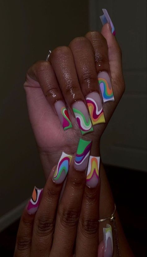 @flygirlworld ఌ Colorful Acrylic Nails, Nail Ideas Pink, Winter Nails Christmas, Nails January, Old Money Nails, Nails Valentines Day, January Nail, Occasion Nails, January Nail Designs