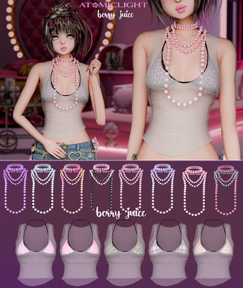 *updated and fixed weights, made overlay top more transparent  transparent Top with bra - 9 swatches beaded Necklace - 12 Swatches info: all LODs, base game compatible, HQc, feminine frame, teen-elder, not allowed for randoms  hope you like it! ~ if there are errors please let me know #sims4cc Sims 4 Cc Accessories Necklaces, Sims 4 Jewelry, Sims Jewelry, Ts4 Mods, Clothes Cc, Cc Folder, Sims 4 Anime, Transparent Top, Tumblr Sims 4