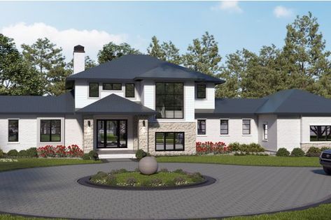 6000 Sq Ft House Plans, 5000 Sq Ft House Plans, 5 Bedroom Modern House Plans, 4000 Sq Ft House Plans, 6 Bedroom House Plans, 5 Bedroom House Plans, Two Story House Plans, Lake Homes, Modern Style House Plans