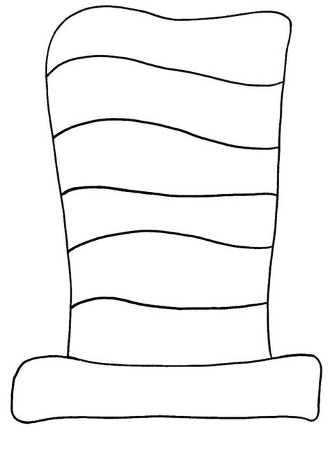 Cat In The Hat Coloring Pages For Preschoolers - Cat in the Hat Coloring Pages Cat In The Hat Template, Dr. Suess, Dr Seuss Clipart, Dr Seuss Coloring Pages, Dr Seuss Preschool, Dr Seuss Hat, Dr Seuss Activities, Dr Seuss Crafts, Seuss Classroom