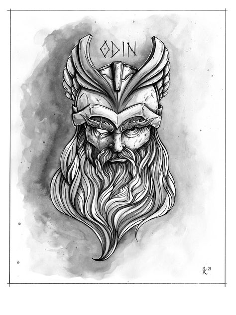 Odin Drawing, Hammer Drawing, Viking Drawings, Viking Tattoos For Men, Viking Tattoo Symbol, Persian Tattoo, Lion Head Tattoos, Wrist Tattoos For Guys, Fantasy Tattoos