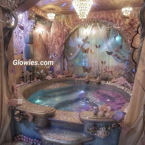 Cinderella Bathroom, Aphrodite Room, Shell Bathtub, Mermaid House, Mermaid Home, Girly Bathroom, Mermaid Bathroom, Dream Bedroom Inspiration, Dream Bath