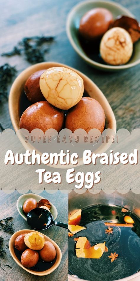 Braised Eggs Soy Sauce, Chinese Tea Eggs, Tea Eggs Recipe Chinese, Tea Eggs Recipe, Braised Eggs, Asian Eggs, China Recipes, Diet Lunches, Taiwanese Breakfast