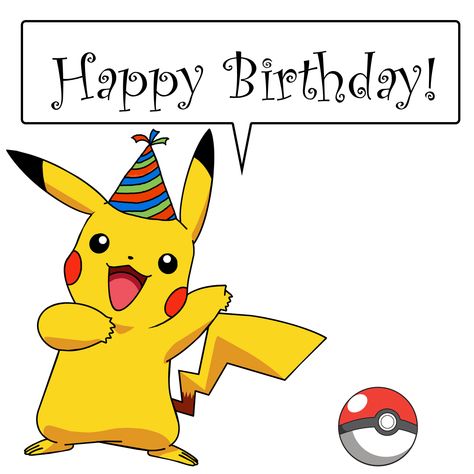 Found on Bing from www.morganprince.com Happy Birthday Pikachu, Happy Birthday Pokemon, Pikachu Card, Pokemon Birthday Card, Birthday Pikachu, Pokemon Themed Party, Pokemon Birthday Cake, Birthday Puns, Pokemon Craft