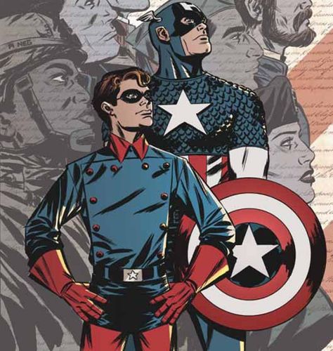 Captain America and sidekick Bucky. Captain America Images, Captain America And Bucky, Comic Book Artwork, Super Soldier, Dc Movies, Marvel Comic Books, Jairzinho, Comic Book Characters, Steve Rogers