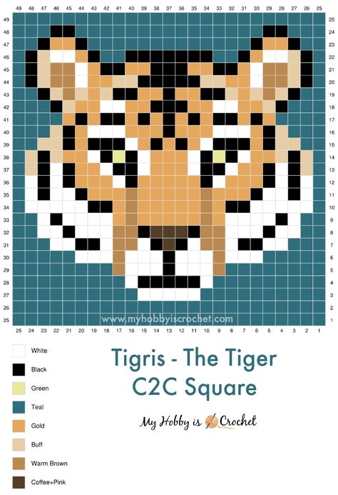 Crochet C2c Pattern, Modele Pixel Art, Pixel Crochet, Pola Kristik, Pixel Pattern, Pixel Art Pattern, Crochet Tapestry, Cross Stitch Animals, Perler Bead Art