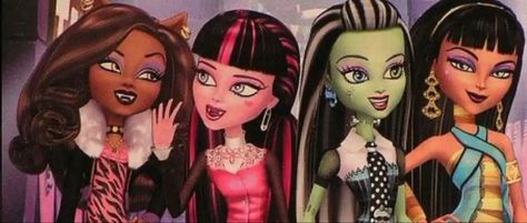 Monster High Banner Discord, 2000s Twitter Header, Monster High Twitter Header, Monster High Desktop Wallpaper, Aesthetic Wallpaper Twitter Header, Bratz Header, Baddie Header, 2000s Header, Y2k Headers