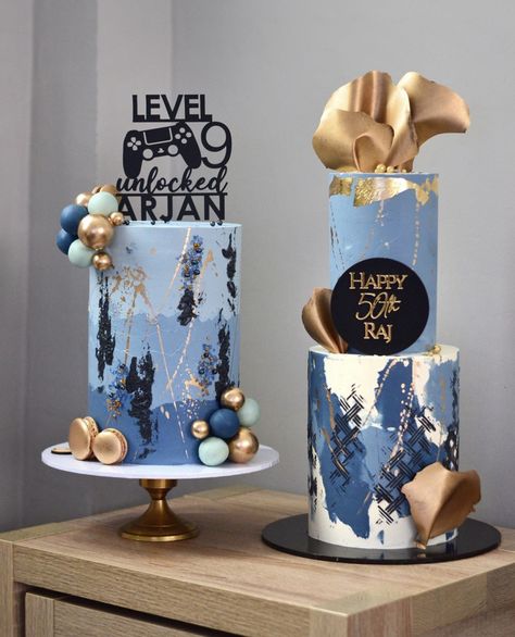 40th Birthday Cakes For Men, 30 Cake, Birthday Men, Cake For Husband, Cake Video, Two Tier Cake, Birthday Cake For Him, 30 Birthday Cake, Video Inspiration