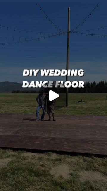 PNW CO. on Instagram: "I know you’re probably sick of my wedding crafts, but I promise they’ll be over with soon 😅 We decided to diy our dance floor since we couldn’t find one the size we wanted, and here’s a glimpse of it! We knew we wanted/needed a larger dance floor so went with 24x32🕺🏽💃🏽🪩 #diywedding #diyweddingideas #weddinginspiration #2024bride #palletproject #pallet #plywood #rusticwedding #partylikearockstar" Diy Outside Dance Floor Wedding, Pallet Dance Floor Wedding, Diy Dance Floor Cheap, Diy Dance Floor Wedding, Pallet Dance Floor, Dance Floor For Wedding, Diy Dance Floor, Diy Wedding Dance Floor, Wedding Dance Floor