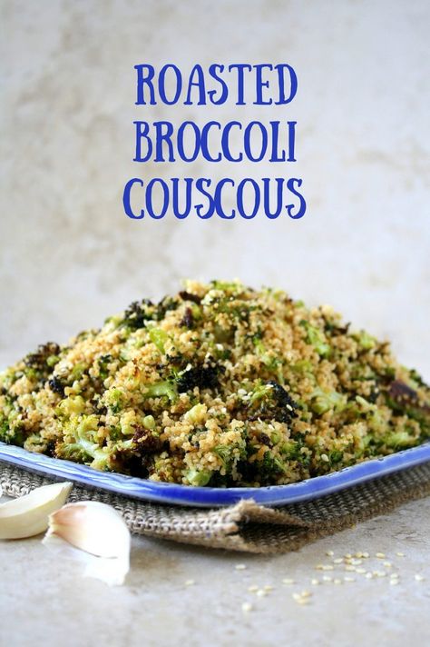 roasted broccoli couscous Vegan Couscous Recipes, Broccoli Couscous, Simple Couscous Recipes, Spicy Broccoli, Chicory Recipe, Couscous Recipes, Eat My, Dinner Sides, Roasted Broccoli