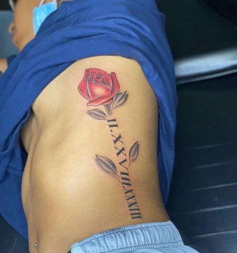 𝙋𝙞𝙣𝙩𝙚𝙧𝙚𝙨𝙩@𝙪𝙙𝙭𝙣𝙩𝙢𝙖𝙩𝙩𝙚𝙧 A Rose Tattoo, Side Stomach Tattoos, Stomach Tattoos Women, Hip Thigh Tattoos, Roman Numeral Tattoos, Snakebites, Black Girls With Tattoos, Dope Tattoos For Women, Stomach Tattoos