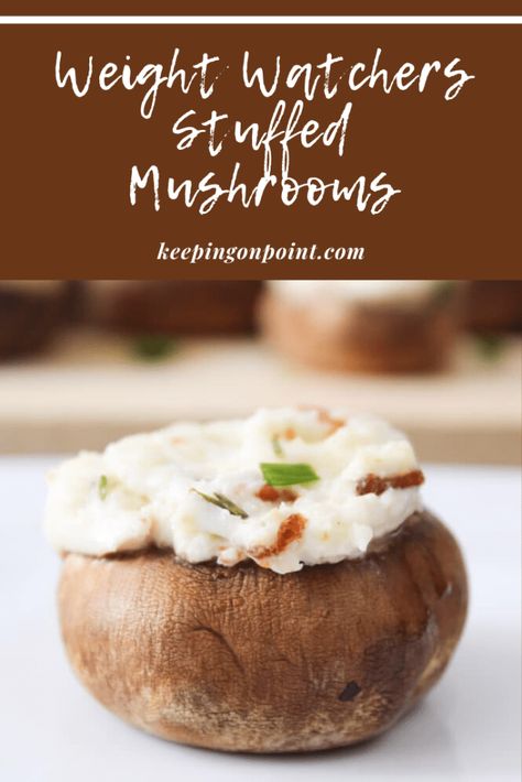 Stuffed Mushrooms – WW (Weight Watchers) Weight Watchers Appetizers, Keeping On Point, Weight Watchers Lunches, Plats Weight Watchers, Cheese Stuffed Mushrooms, Weight Watchers Soup, Weight Watchers Snacks, Stuffed Mushroom, Points Recipes