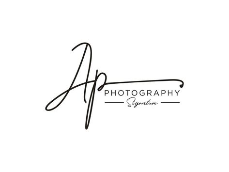 Letter AP Signature Logo Template Vector Ap Photography Logo, Ap Photography, Ap Logo, Initials Logo Design, Photography Watermark, Photography Logo Design, Initials Logo, Photography Logo, Calligraphy Letters