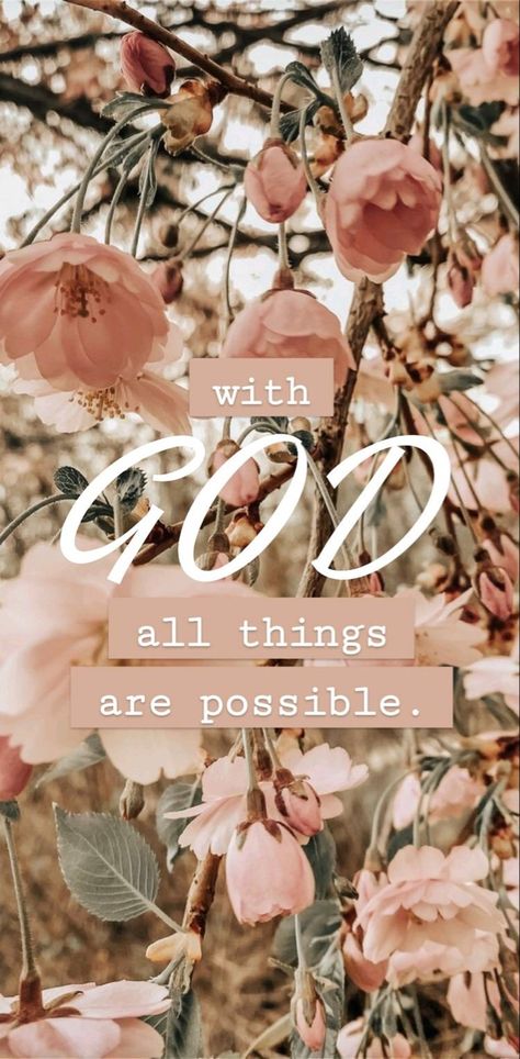 With God Everything Is Possible, Bible Verses About Nature, Believe In Yourself Quotes, Bible Verse Background, Bible Verses For Women, Never Lose Hope, God Will Provide, Word Wall Art, Trust You