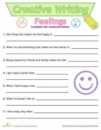 Worksheets: Sentence Writing: Feelings English Writing Skills Worksheets Grade 3, Writing Exercises For Kids, Doctor Craft, Writing Questions, Writing Sentences Worksheets, Creative Writing Worksheets, Punctuation Worksheets, Spring Worksheet, Writing Sentences