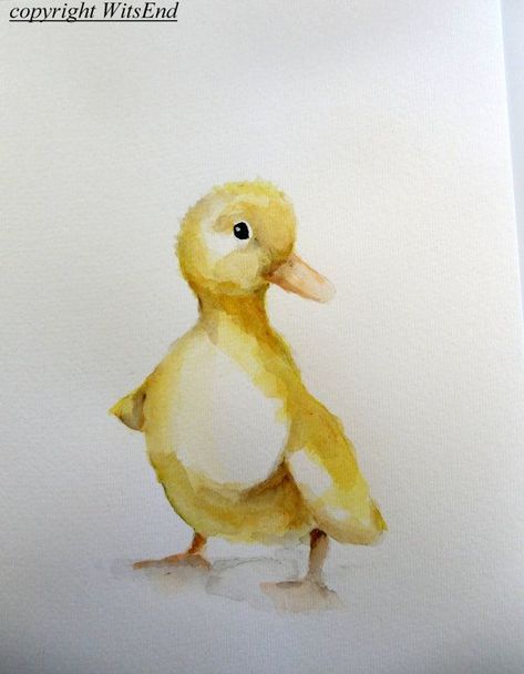 Watercolor Art Ideas, Duck Watercolor, Farm Animal Nursery Decor, Duck Painting, Farm Animal Nursery, Baby Farm Animals, Baby Duck, Farm Nursery, Watercolor Water