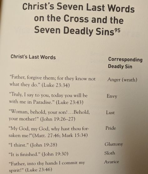 Seven deadly sins & last words on the cross Things That Are Sins, Things You Didnt Know Were Sins, Biblical Sins, Sin Is Expensive, 7 Deadly Sins Quotes, 7 Deadly Sins Bible, Seven Deadly Sins Quotes, Seven Deadly Sins Bible, Sins In The Bible