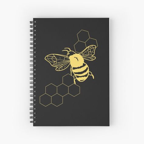 Bee Journal, A Journal, Enamel Pins, Bee, Notebook, For Sale, Design