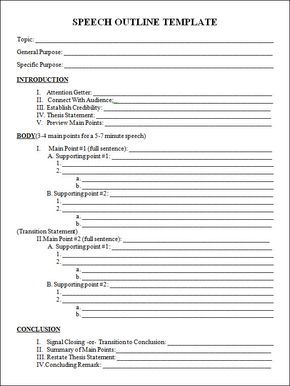 speech-outline-template Photo Journal Template, Essay Outline Template, Speech Outline, Outline Format, Speaking Tips, Outline Template, Journal Topics, College Admission Essay, Expository Essay