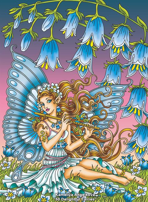 Dream Catcher Vector, Fae Art, Fairy Coloring Book, Creative Haven Coloring Books, Unicorn And Fairies, Unicorns And Mermaids, Fairy Coloring Pages, Fairy Coloring, Fantasy Images