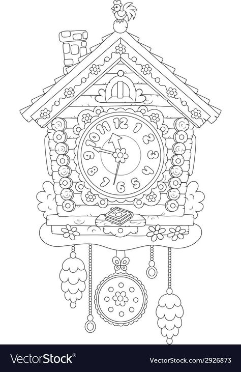 Nutcracker Image, Clock Vector, Clock Craft, Christmas Clock, Atc Cards, Tic Tac, Cuckoo Clock, Free Vector Art, Colorful Pictures