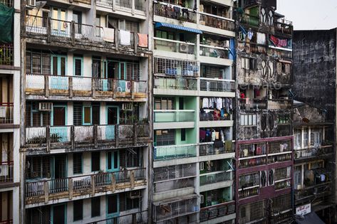 Facade of rows of run down apartment houses with washing hanging on balconies. by Mint_Images. Facade of rows of run down apartment houses with washing hanging on balconies. #Sponsored #run, #apartment, #Facade, #rows Run Down Apartment, Apartment Facade, Apartment Building, The Row, Balcony, Multi Story Building, Apartment, Running, Black And White