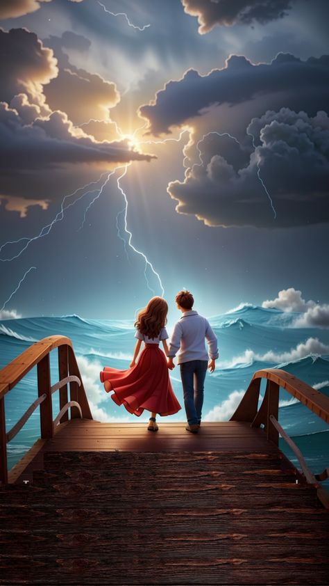 Love is the bridge that helps us cross over the storms of life, holding us together when everything else falls apart. Love Story Cartoon, 4k Black Wallpaper, Paste Wallpaper, Mens Photography, Lively Wallpaper, 5d Wallpaper, Hang Wallpaper, Install Wallpaper, Android Wallpaper Black