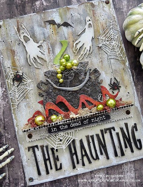 That's Life Tim Holtz Halloween, Tim Holtz Crafts, Tim Holtz Dies, Carte Halloween, Tim Holtz Cards, Halloween Cards Handmade, Tim Holtz Sizzix, Halloween Tags, The Haunting