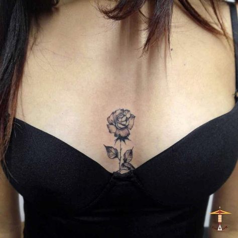 Dagger Chest Tattoo, Dagger Rose Tattoo, Chest Tattoo Female Upper, Rose Chest Tattoo, Rose And Dagger, Airplane Tattoos, Dragonfly Tattoo Design, Wing Tattoo Designs, Tattoo Female