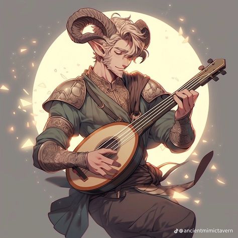 Satyr Drawing, Male Satyr, Satyr Bard, Dungeons And Dragons Art, Heroic Fantasy, Dungeons And Dragons Characters, Dnd Art, D&d Dungeons And Dragons, Character Design Male