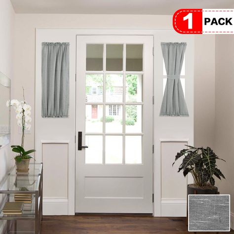 French Door Curtain Panels, French Door Curtain, Glass Door Curtains, Sliding Door Curtains, Patio Door Curtains, French Door Curtains, Sheer Linen Curtains, Curtain For Door Window, French Doors Patio