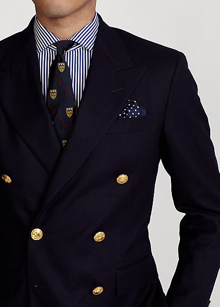 Polo Doeskin Blazer Kingsman Suits, Blue Blazer Outfit Men, Blue Blazer Outfit, Dapper Outfit, Blazer Outfits Men, Gq Fashion, Blazer For Men, Preppy Mens Fashion, Classy Suits