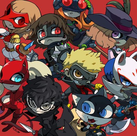 persona 5 chibi Jaya Ply, Persona Q, Persona Five, Phantom Thieves, Persona 5 Anime, Persona 5 Joker, Shin Megami Tensei Persona, Gamers Anime, Shin Megami Tensei