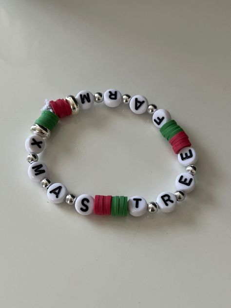 #taylorswift #christmastreefarm #eras Taylor Swift Christmas Bracelet, Taylor Bracelets, Swift Bracelets, Taylor Swift Christmas, Concert Ideas, Swift Concert, Friendship Bracelets With Beads, Clay Bracelet, Happy Design