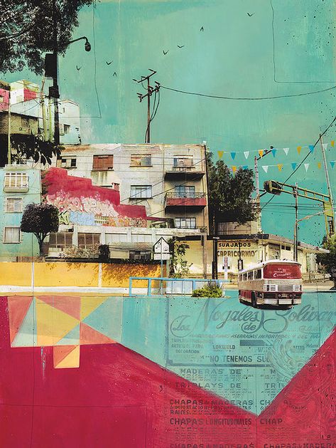 Liz Brizzi Alevel Art, City Collage, Series Ideas, Series Of Paintings, Art Colour, Abstract City, Juxtapoz Magazine, Figurative Artwork, Original Photography