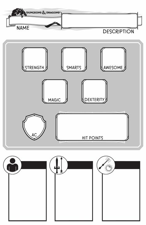 A simplified rule set and character sheet for young D&D players. Every Other Weekend, Dnd Character Sheet, Dragon Names, Secret Tunnel, Dragon Kid, Power Man, Math About Me, Game Master, Dungeon Master