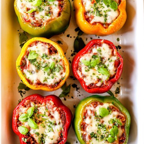 Italian Stuffed Peppers - Carlsbad Cravings Crock Pot Pork Loin, Italian Stuffed Peppers, Crockpot Pork Loin, Crock Pot Pork, Best Lasagna Recipe, Carlsbad Cravings, Pork Loin Recipes, Diner Recept, Hot Italian Sausage