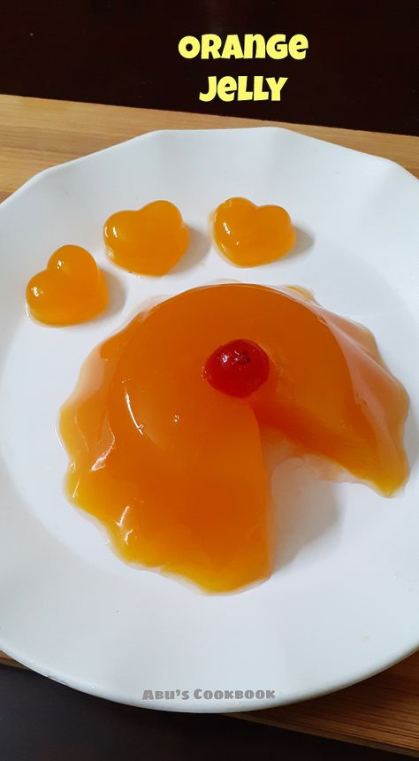 Orange jelly using agar-agar | 3 ingredient Orange jelly recipe | Easy steps to make jelly at home - Abu's Cookbook Isi Whipper Recipes, Orange Jelly Recipe, Agar Recipes, Rainbow Rangoli, Agar Agar Jelly, Agar Jelly, Orange Dessert, Orange Jelly, Homemade Jelly