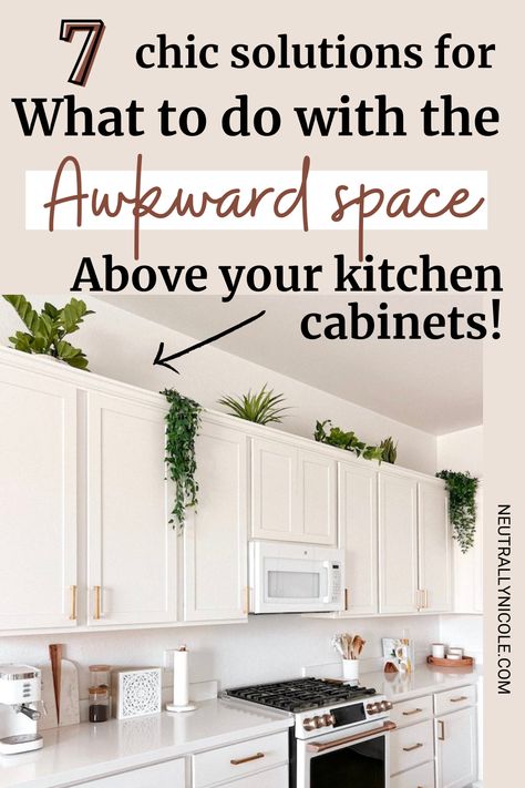 Empty Space Above Kitchen Cabinets, Above Cabinet Decor Kitchen, Decorate Above Kitchen Cabinets, Top Of Cabinet Decor, Decorating Above Kitchen Cabinets Ideas, Above Cabinet Decor, Space Above Kitchen Cabinets, Top Kitchen Cabinets, Top Of Kitchen Cabinets