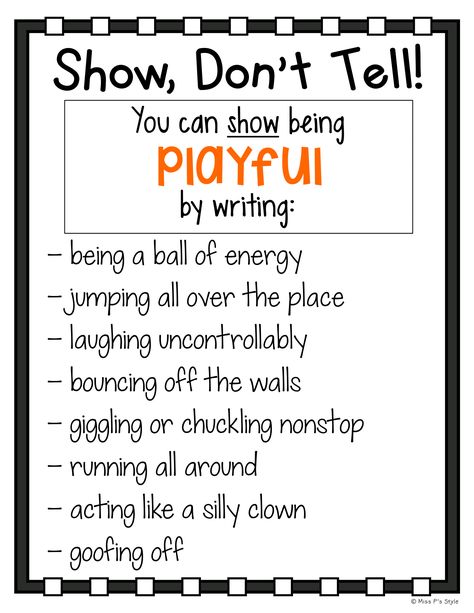 Show Don't Tell Writing, Power Types, Writing A Book Outline, Show Don't Tell, Writing Expressions, Writing Childrens Books, Writing Checks, Writing Prompts Funny, Writing Plot