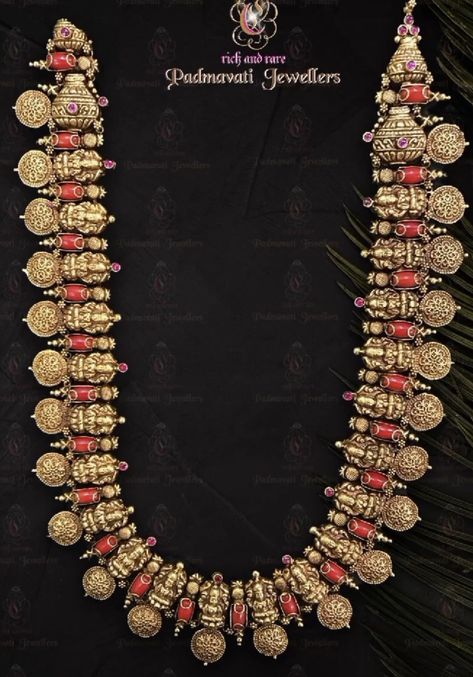 Kasulu Necklace, Ruby Mala, Kasula Peru, Gold Earing, Big Stud Earrings, Bridal Diamond Necklace, Temple Jewelry Necklace, Gold Jewels Design, Hindu Statues